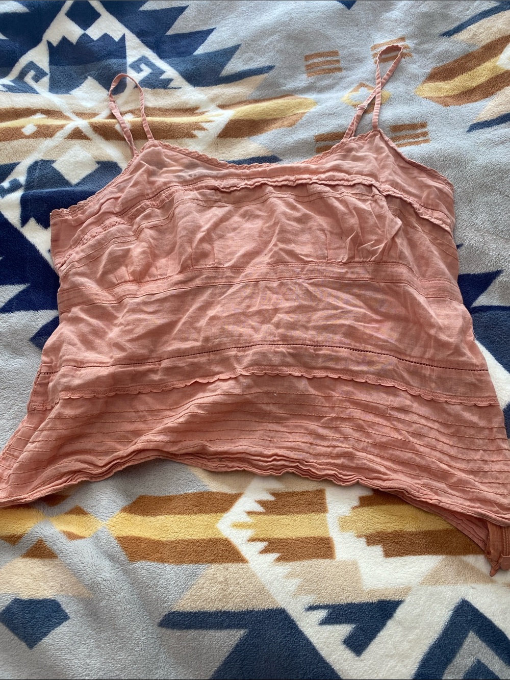 American Eagle Outfitters Dusty Rose Layered Spaghetti Strap Cami